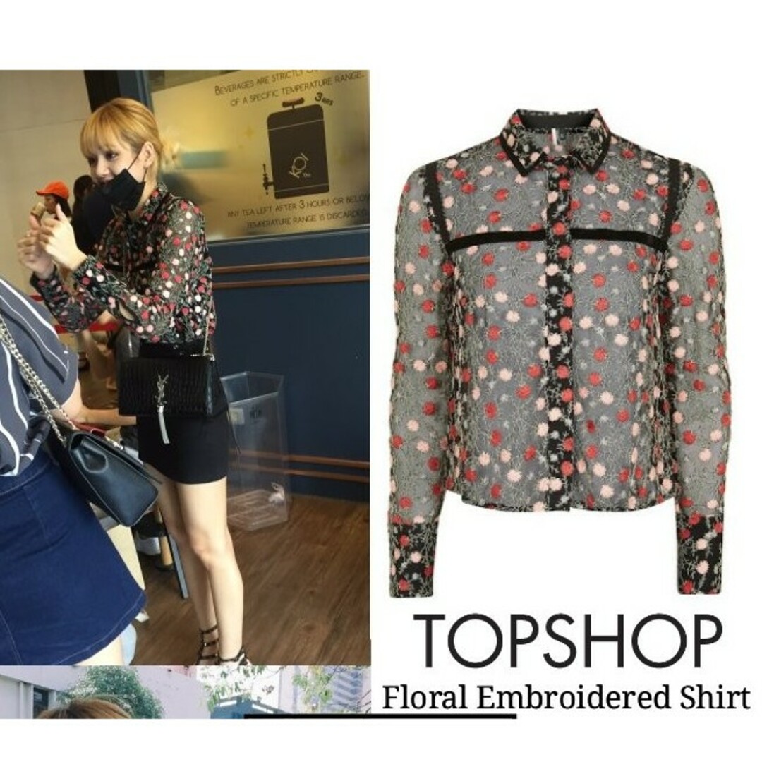 TOPSHOP(トップショップ)のTOPSHOP フローラル エンブロイダード シャツ レディースのトップス(シャツ/ブラウス(長袖/七分))の商品写真