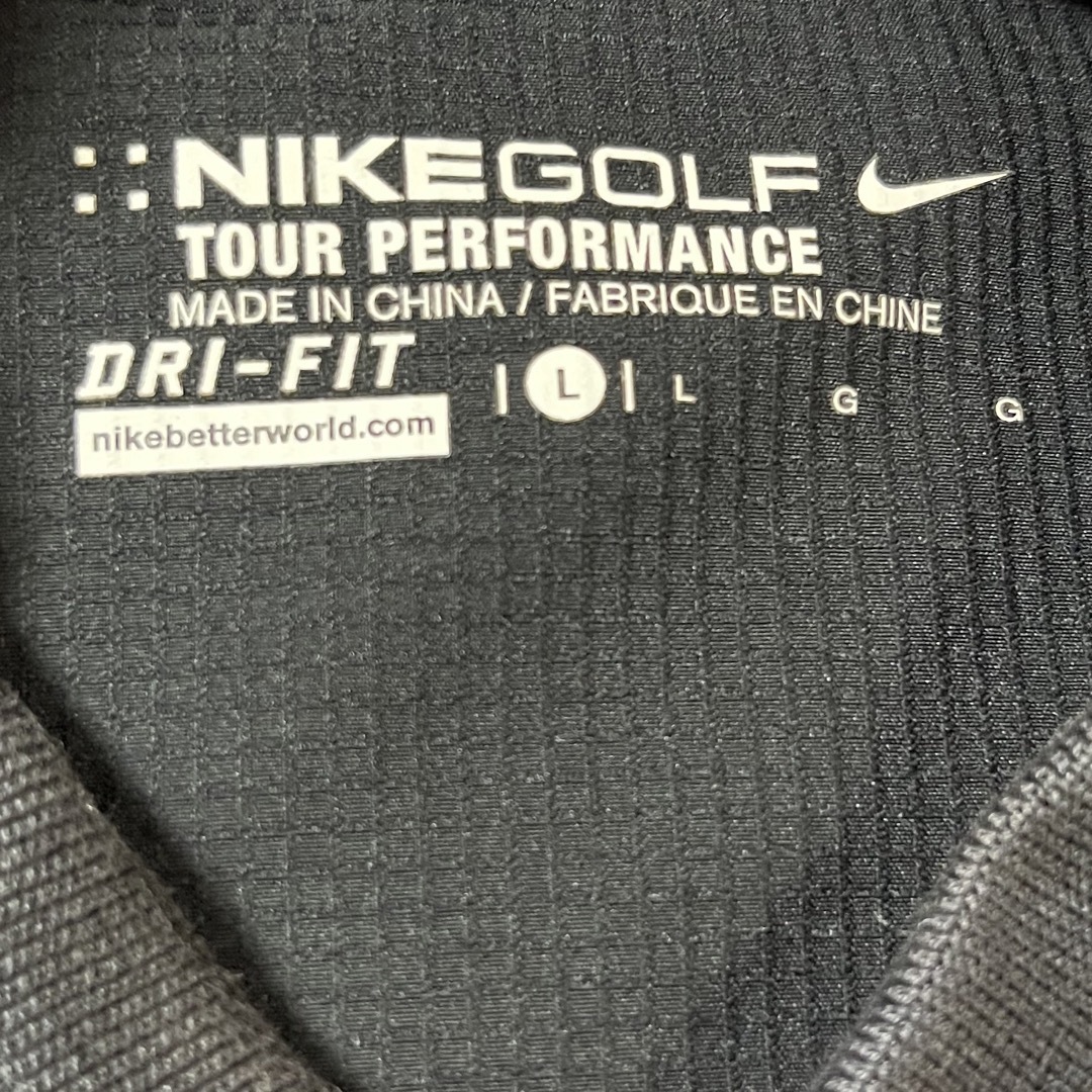 NIKE(ナイキ)のNIKE GOLFシャツボタンダウン黒×ピンク スポーツ/アウトドアのゴルフ(ウエア)の商品写真