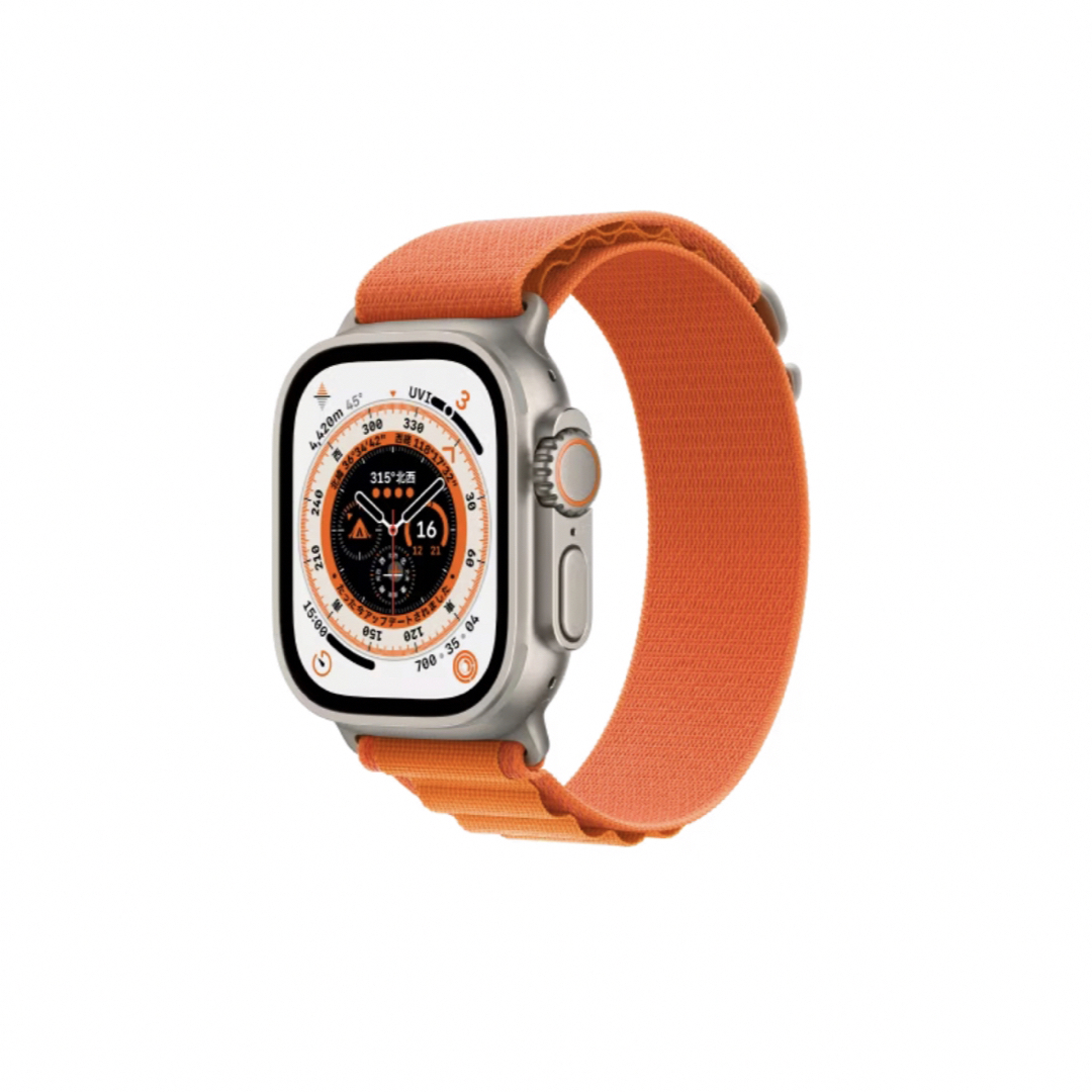 Apple Watch Ultra 49mm チタニウムオレンジアルパインループ