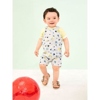 プチバトー(PETIT BATEAU)のPETIT BATEAU  スウェットショートサロペット　プチバトー(パンツ/スパッツ)