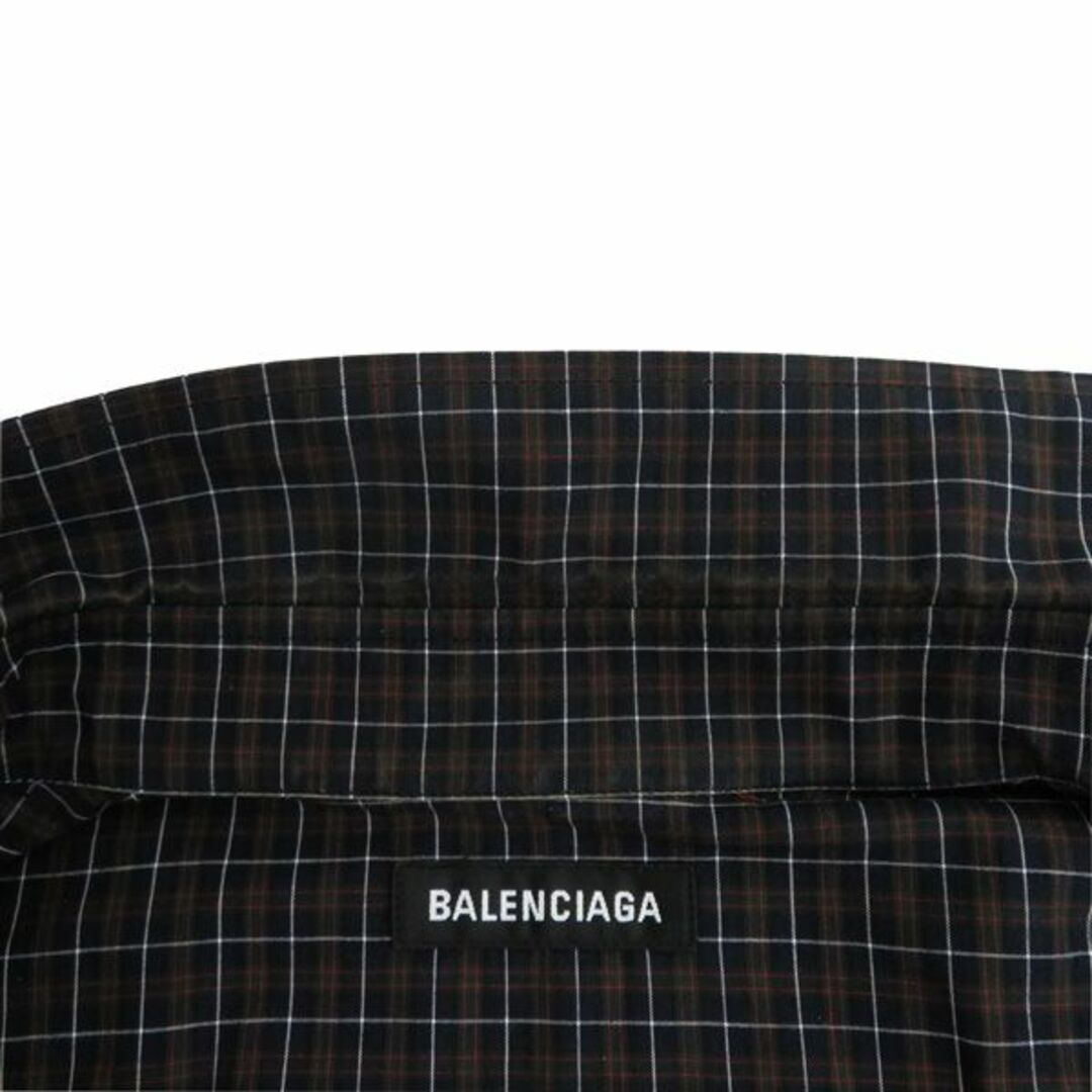 Balenciaga(バレンシアガ)の美品 バレンシアガ 556878 バックロゴ チェック 長袖 シャツ 45713 メンズのトップス(シャツ)の商品写真