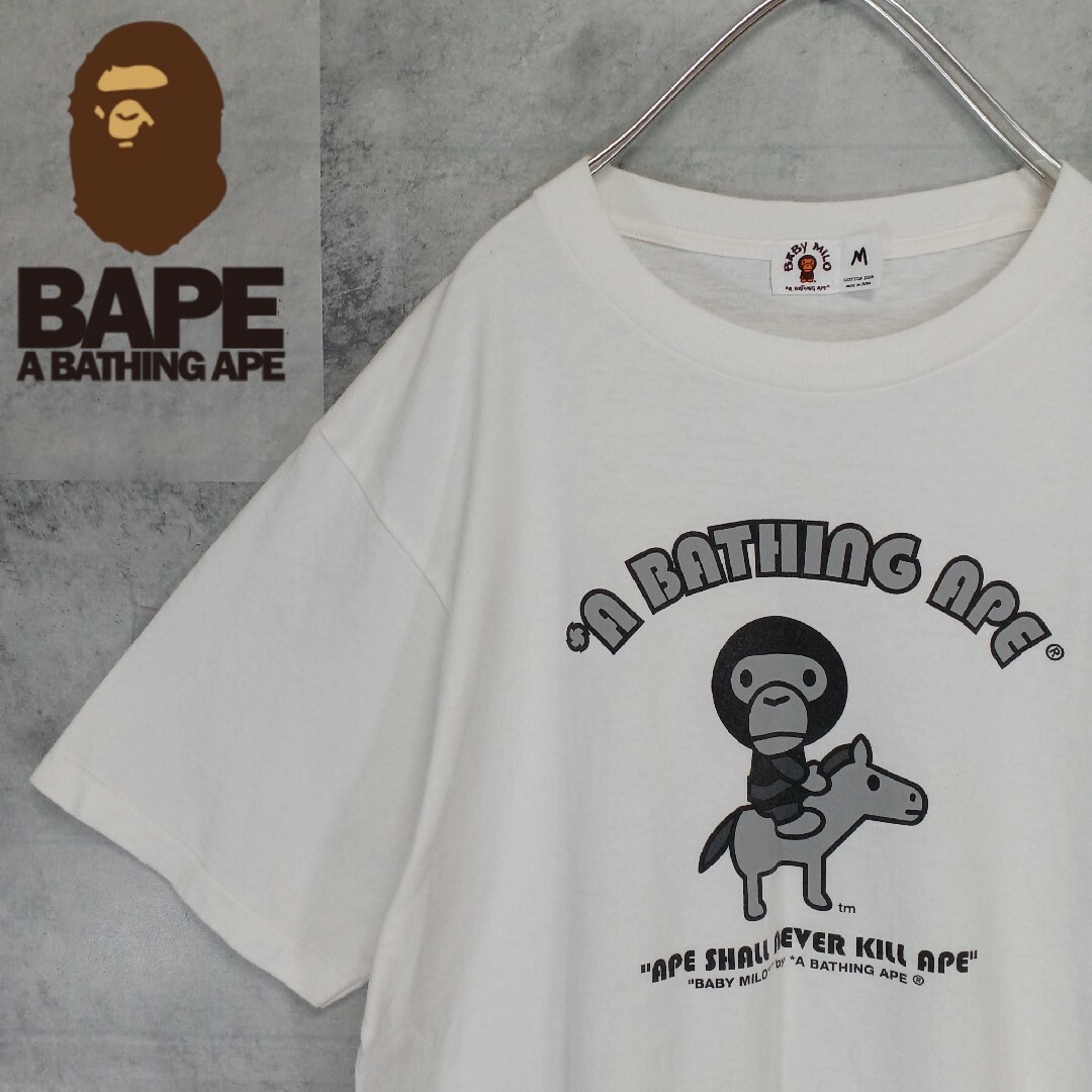 A BATHING APE エイプ ベイプ メンズ Tシャツ ホワイト M | フリマアプリ ラクマ