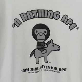 A BATHING APE エイプ ベイプ メンズ Tシャツ ホワイト M
