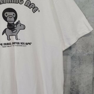 A BATHING APE エイプ ベイプ メンズ Tシャツ ホワイト M