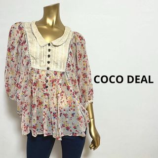 ココディール(COCO DEAL)の【2879】COCODEAL 花柄 襟付き シャツ(シャツ/ブラウス(長袖/七分))