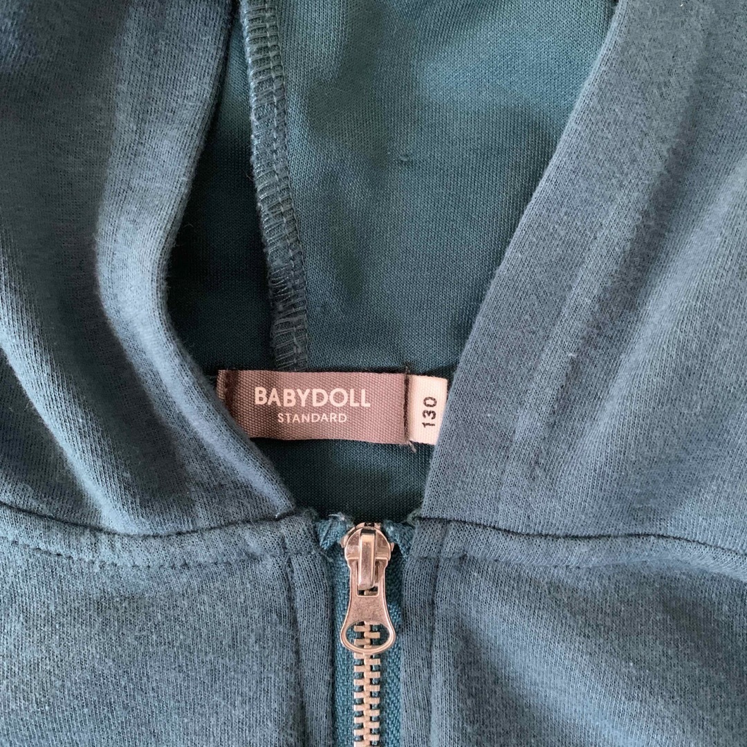 BABYDOLL(ベビードール)のワイド ジップパーカー 長袖　130㎝ キッズ/ベビー/マタニティのキッズ服男の子用(90cm~)(その他)の商品写真