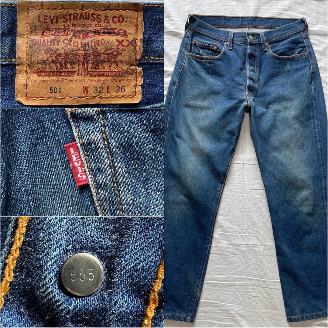 90's USA製 LEVI'S 501 w32 BigE バレンシア 赤耳