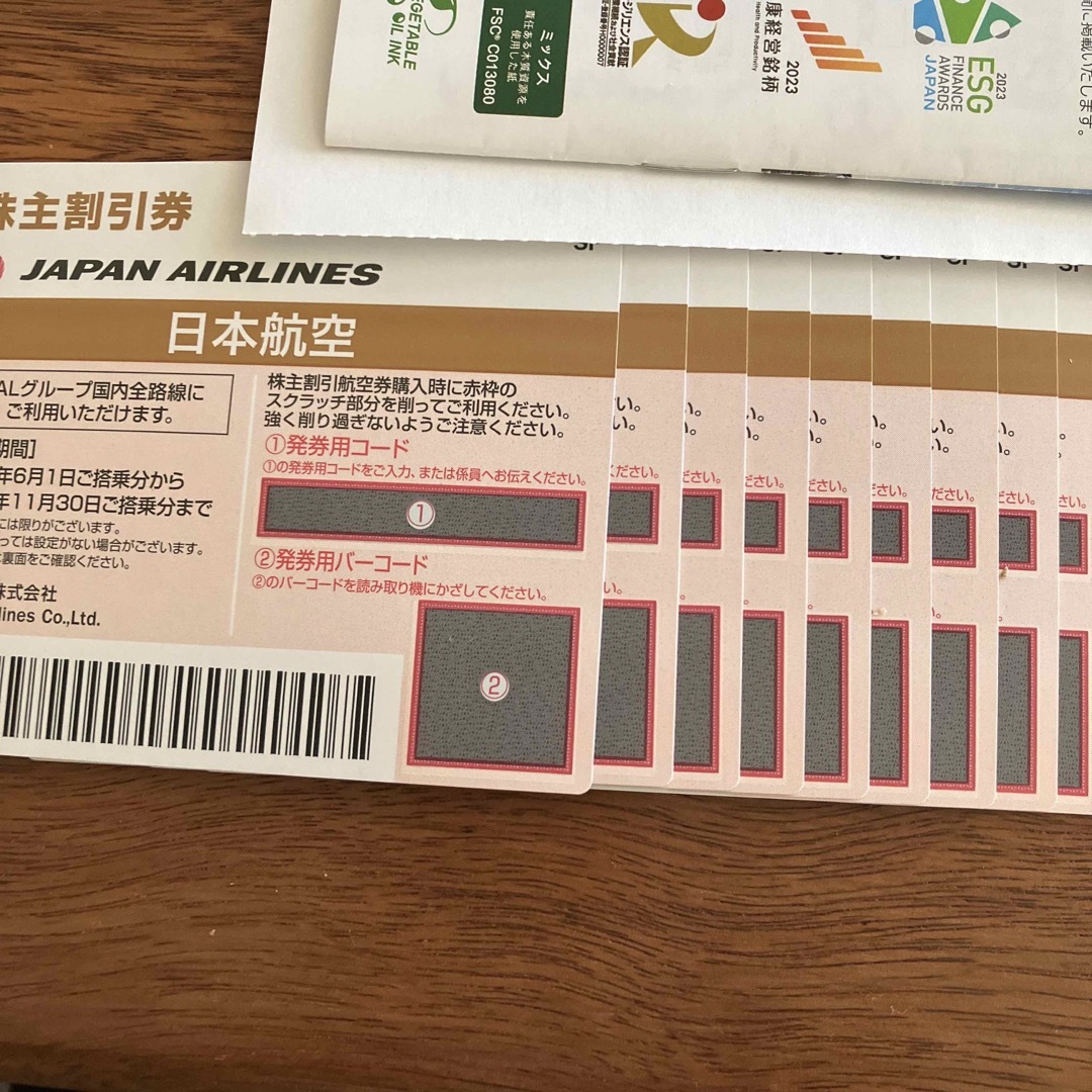 JAL株主優待券 9枚セットのサムネイル