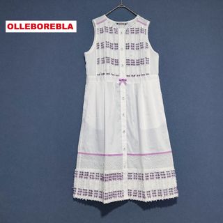 アルベロベロ(ALBEROBELLO)の★美品 OLLEBOREBLA アルベロベロ★ レース ビジュー ワンピース(ロングワンピース/マキシワンピース)