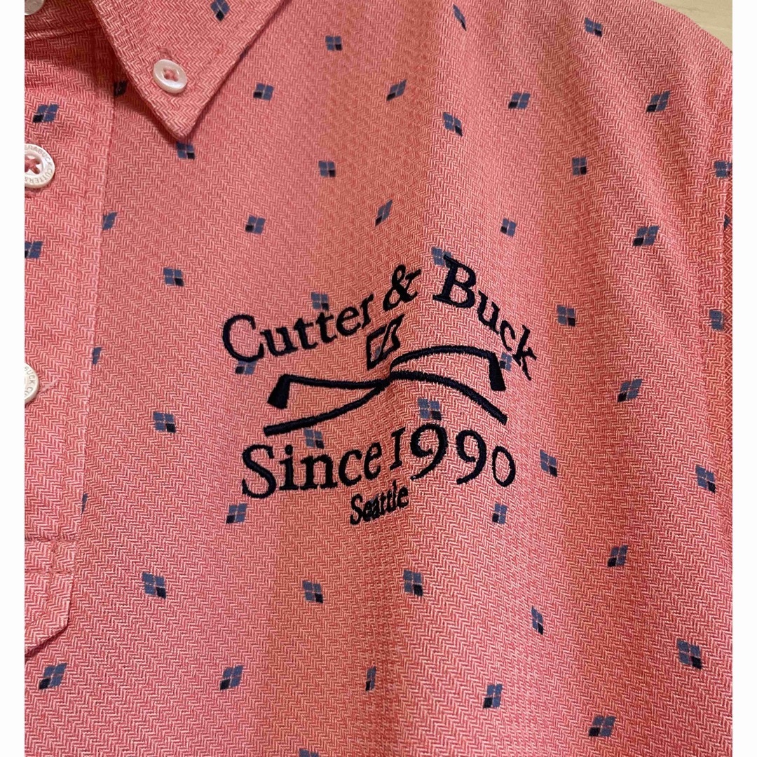 CUTTER & BUCK(カッターアンドバック)のCUTTER＆BUCKポロシャツボタンダウン美品 スポーツ/アウトドアのゴルフ(ウエア)の商品写真