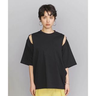 ビューティアンドユースユナイテッドアローズ(BEAUTY&YOUTH UNITED ARROWS)のコットン カットアウト クルーネック Tシャツ(Tシャツ(半袖/袖なし))