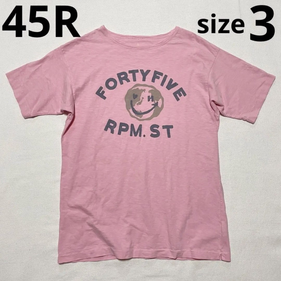 45R - 45R UMii 天竺 スマイル 908 45星 Tシャツ ピンク Lサイズの通販 