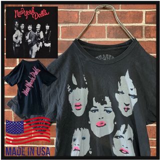 ミュージックティー(MUSIC TEE)の【激レア】USA製　ニューヨークドールズ　ヴィンテージ　バンドTシャツ 古着(Tシャツ/カットソー(半袖/袖なし))