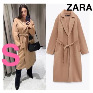 ZARA ロングコート　茶色　深茶色