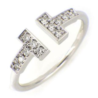 ティファニー(Tiffany & Co.)のティファニー Tiffany & Co. リング Tワイヤー 60147232 ダイヤモンド 計0.13ct K18WG 12.5号 【中古】(リング(指輪))