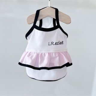 犬服＊メッシュ　ピンクキャミソール　ハンドメイド　小型犬服　犬の洋服　犬服夏服(犬)