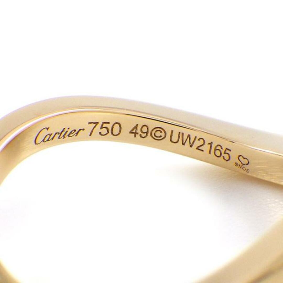 Cartier(カルティエ)のカルティエ Cartier リング ヌーベルバーグ B4094400 カーブ ウェーブ 16ポイント ダイヤモンド K18YG 9号 / #49 【箱・保付き】 【中古】 レディースのアクセサリー(リング(指輪))の商品写真