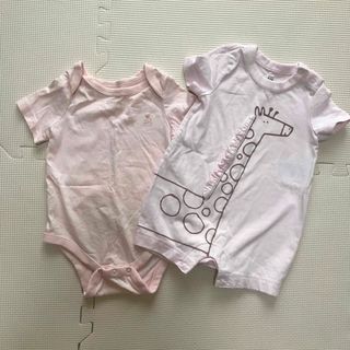 ベビーギャップ(babyGAP)の3-6month ロンパース2着セット(ロンパース)