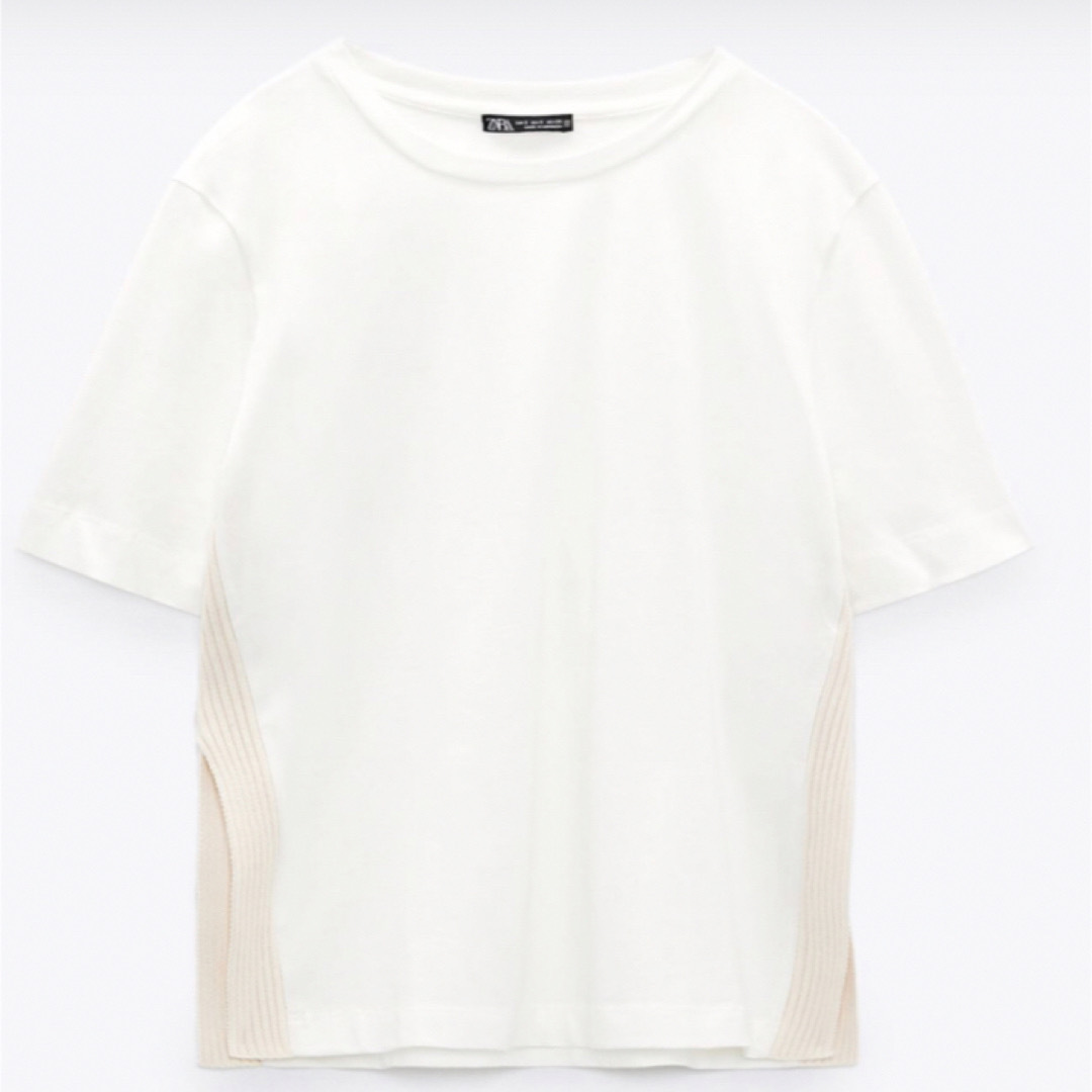 ZARA(ザラ)のZARA 両サイドスリットがセクシーtシャツ ホワイト メンズのトップス(Tシャツ/カットソー(半袖/袖なし))の商品写真