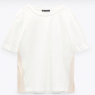 ザラ(ZARA)のZARA 両サイドスリットがセクシーtシャツ ホワイト(Tシャツ/カットソー(半袖/袖なし))