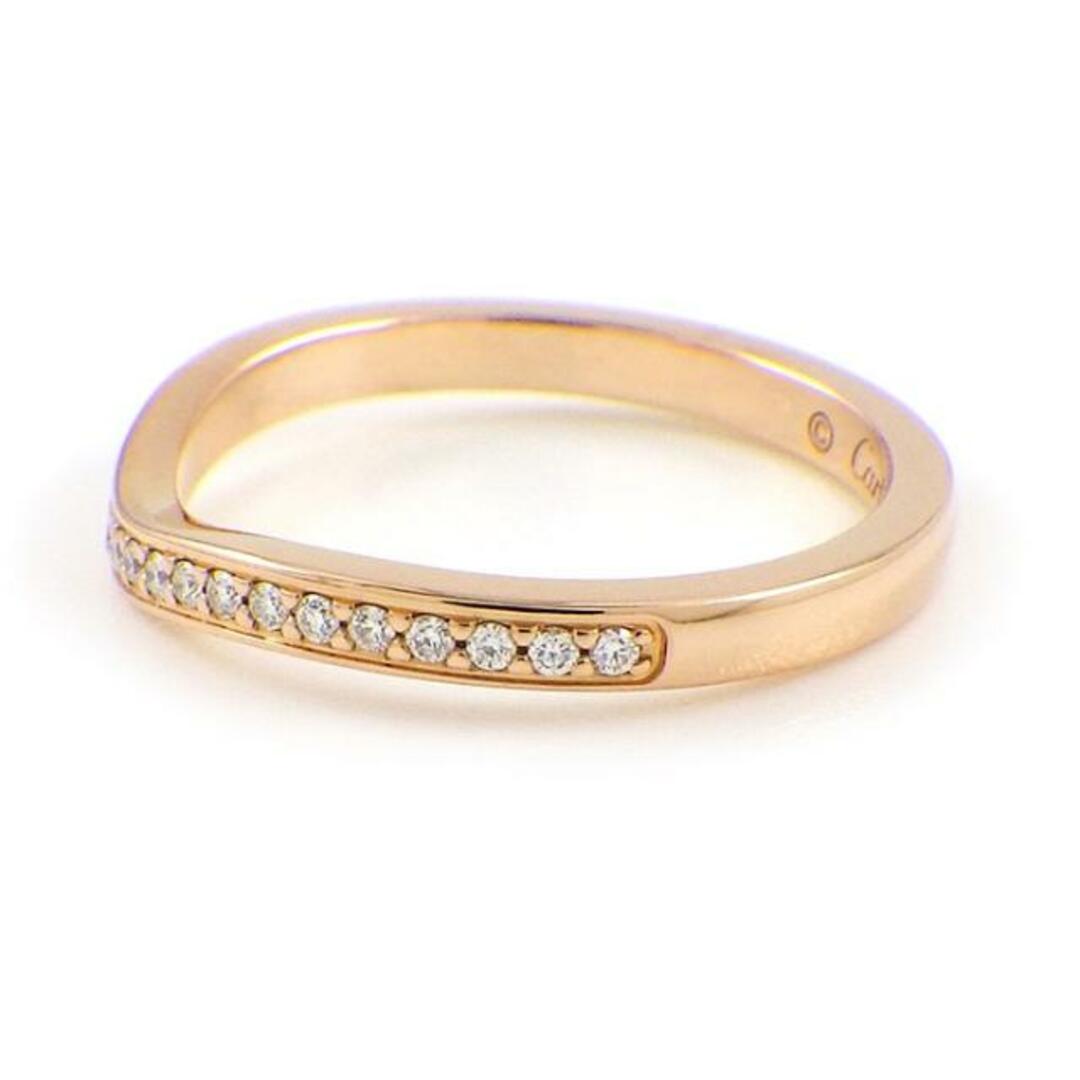 カルティエ Cartier リング バレリーナ カーブ ウェディング B4098700 ロゴ ハーフ サークル 25ポイント ダイヤモンド 計約0.08ct K18PG 9号 / #49 【中古】