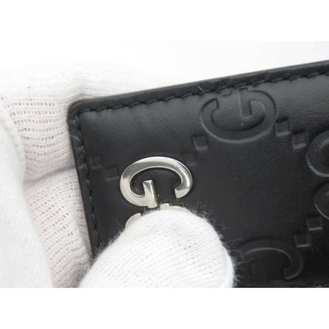 Gucci(グッチ)の【値下げ】■中古■　グッチ GG キーリング キーホルダー 鍵 ブラック レザー 箱 【07392】 メンズのファッション小物(キーホルダー)の商品写真