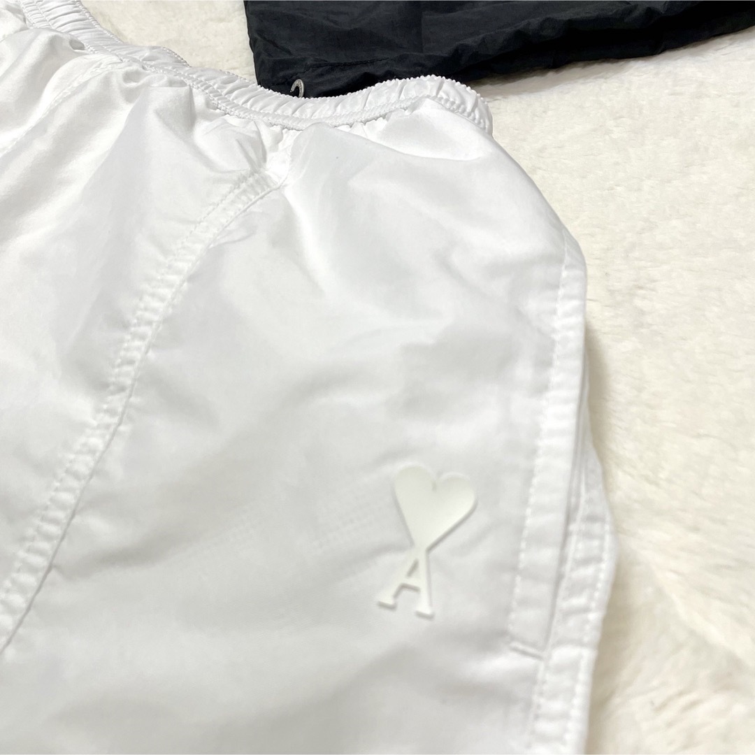 【新品タグ付】 Ami Paris ナイロンスイムショーツ ハートロゴ 水着