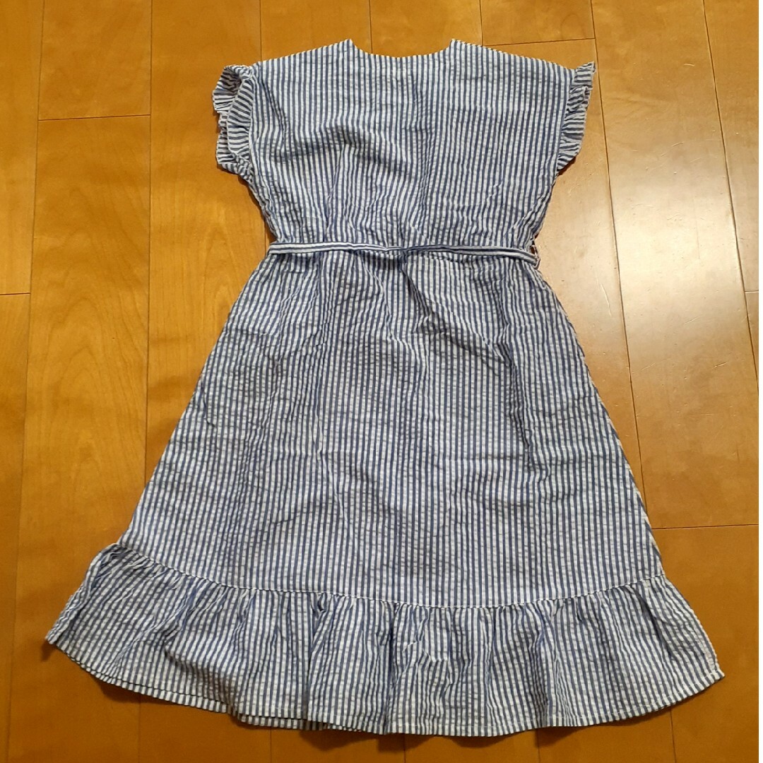 キムラタン(キムラタン)のキムラタン　dolcina ストライプ　ワンピース　サイズ140 キッズ/ベビー/マタニティのキッズ服女の子用(90cm~)(ワンピース)の商品写真