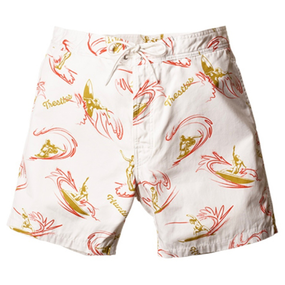 スタカリ Surfer Hawaiian Surf Shorts ホワイト 32