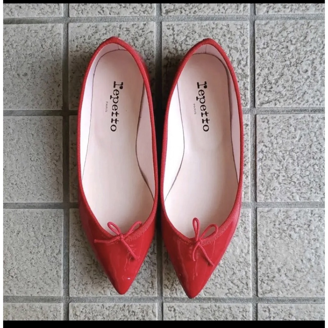 repetto(レペット)のrepetto 　レペット　バレーシューズ　レッド　37.0 レディースの靴/シューズ(バレエシューズ)の商品写真