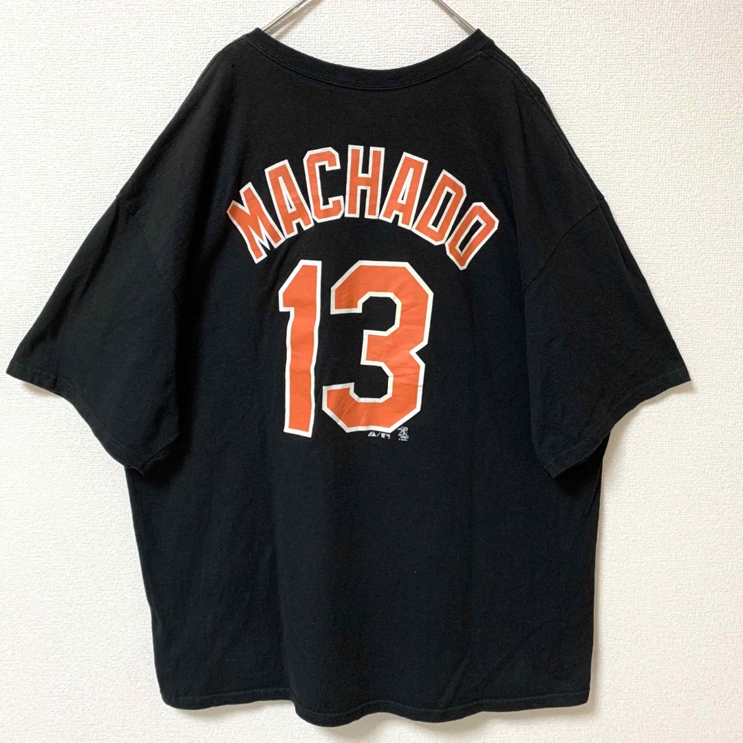 Majestic(マジェスティック)のUS古着 Majestic Tシャツ MLB オリオールズ ゆるだぼ 2XL 黒 メンズのトップス(Tシャツ/カットソー(半袖/袖なし))の商品写真