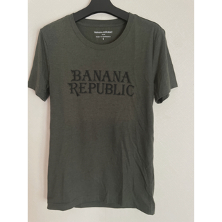 バナナリパブリック(Banana Republic)の新品　バナナリパブリック　グリーンロゴTシャツ　S    GAP(Tシャツ/カットソー(七分/長袖))