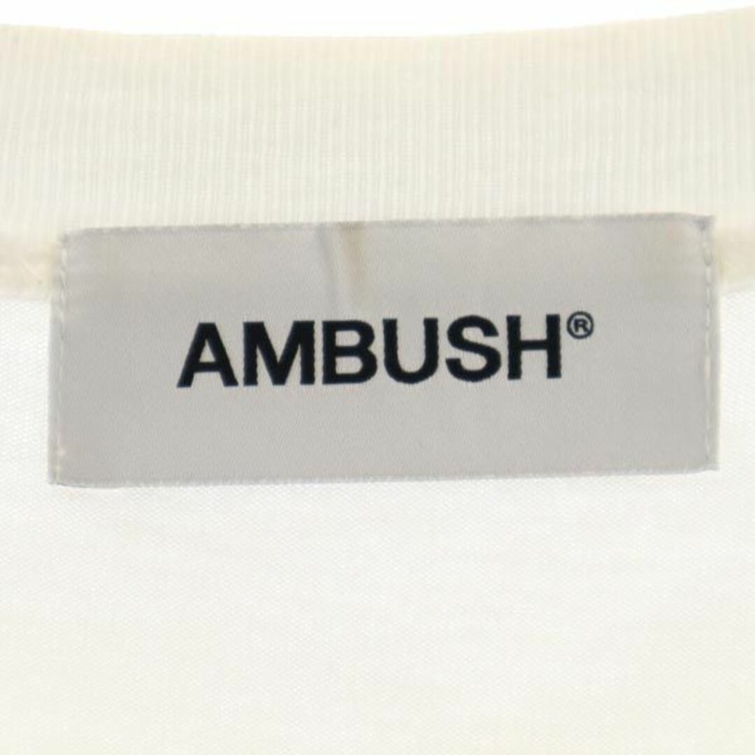 AMBUSH(アンブッシュ)のアンブッシュ 日本製 プリント 半袖 Tシャツ 3 ホワイト系 AMBUSH ロゴ メンズ 【中古】  【230717】 メール便可 メンズのトップス(Tシャツ/カットソー(半袖/袖なし))の商品写真