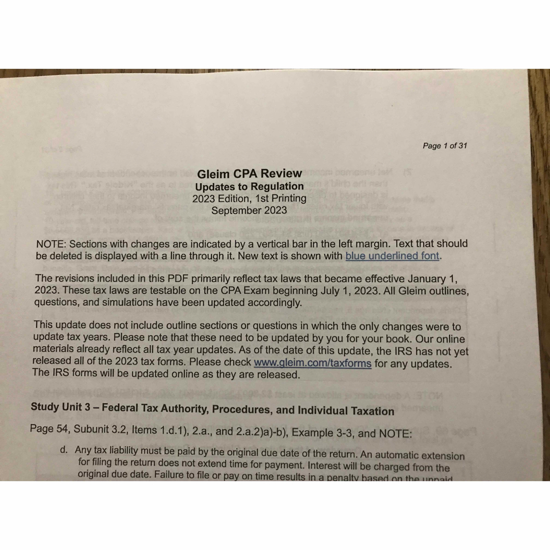 ★2023年最新版★GLEIM USCPA REG教材　米国公認会計士 新品 エンタメ/ホビーの本(資格/検定)の商品写真