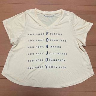 ジーユー(GU)のＴシャツ　イエロー　Ｖネック　FORJOY(Tシャツ(半袖/袖なし))