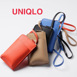 ユニクロ(UNIQLO)の新品未使用 UNIQLO ユニクロ レザータッチウォレットショルダーバッグ 黒(ショルダーバッグ)