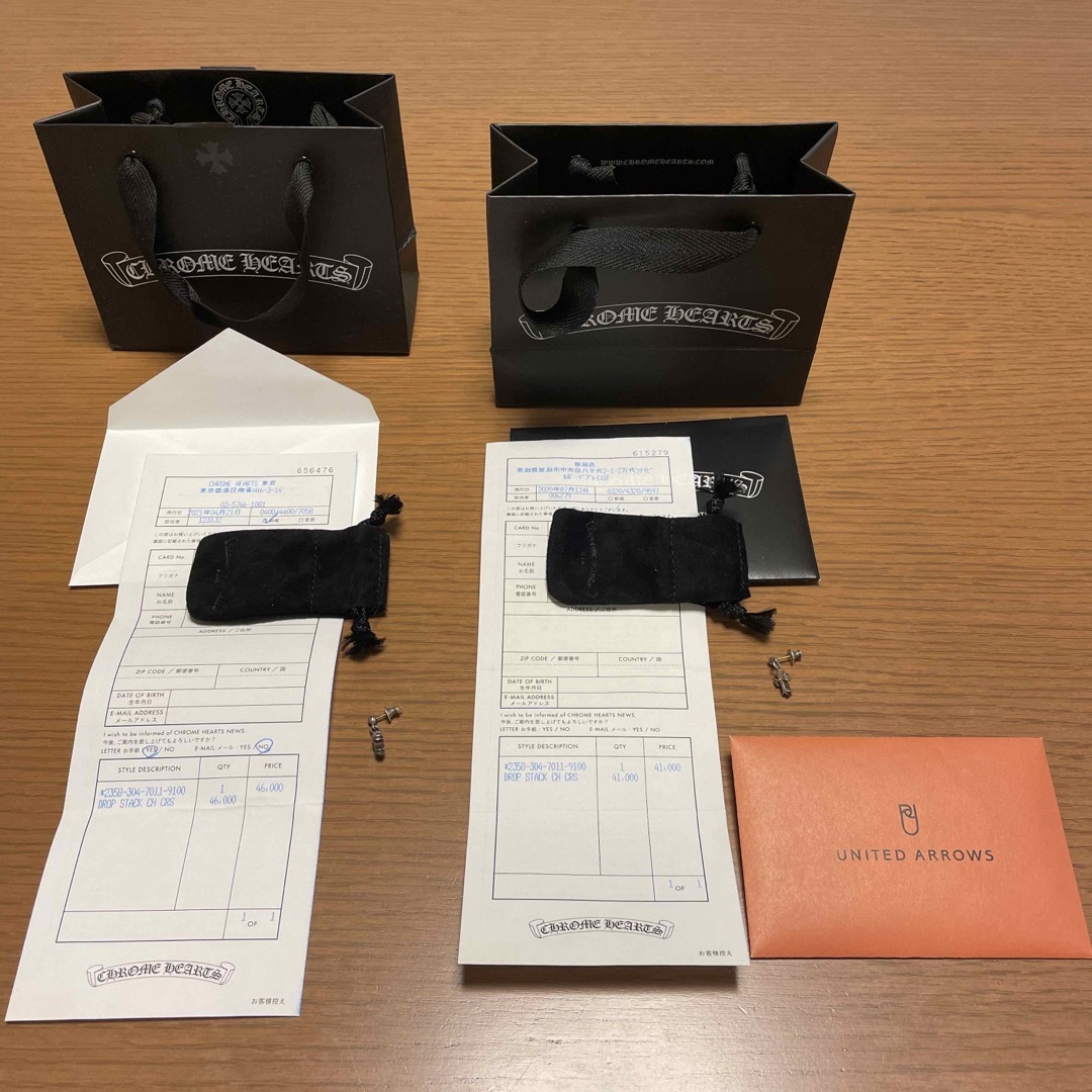 クロムハーツ タイニー スタックCHクロス ドロップピアス | フリマアプリ ラクマ