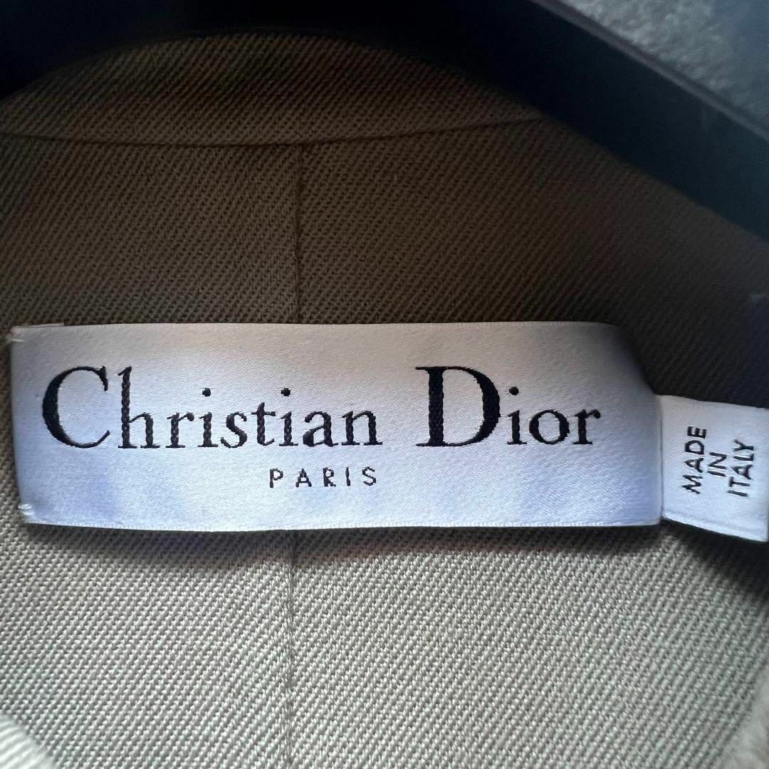 Christian Dior(クリスチャンディオール)の【美品】Christian Dior ジャケット グレー 襟 ベルト レディースのジャケット/アウター(テーラードジャケット)の商品写真