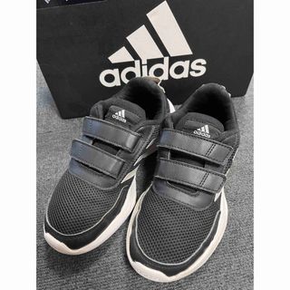 アディダス(adidas)のadidasアディダス 19cm スニーカー 白×黒 シンプル(スニーカー)