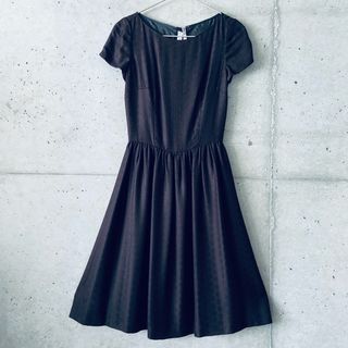 プラダ プリーツレーヨンドレス ワンピース 38 黒×赤 ❤全品無料
