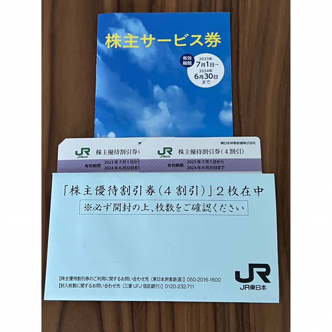 JR東日本　株主優待割引券　2枚 株主サービス券