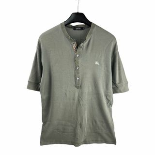 バーバリーブラックレーベル(BURBERRY BLACK LABEL)の■バーバリーブラックレーベル■ヘンリーネック Tシャツ ノバチェック柄 サイズ3(Tシャツ/カットソー(半袖/袖なし))