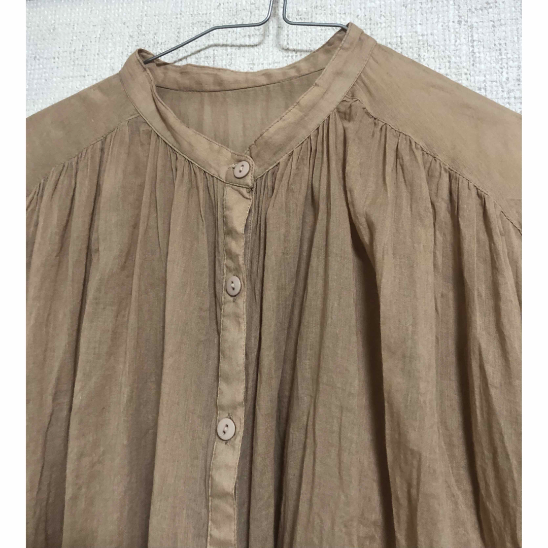 シアーシャツ ブラウス フレンチスリーブ レディースのトップス(シャツ/ブラウス(半袖/袖なし))の商品写真