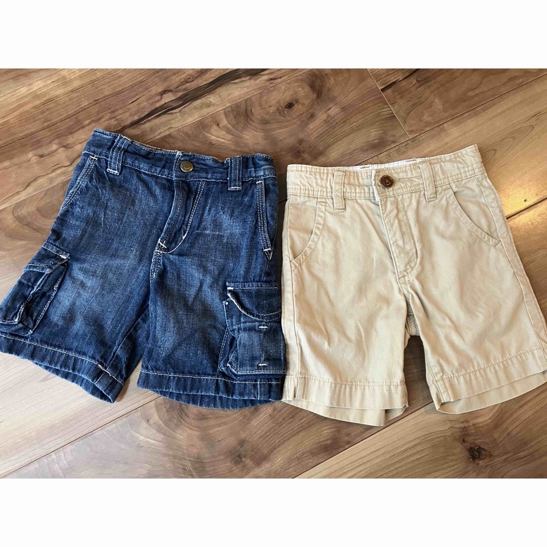 GAP(ギャップ)のbabyGAP ベビーギャップ ハーフパンツ デニム ベージュ 2点セット 80 キッズ/ベビー/マタニティのベビー服(~85cm)(パンツ)の商品写真