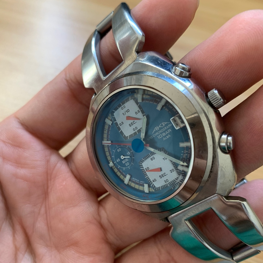 ALBA(アルバ)のseiko Alba Bullhead V657-6030 Blue メンズの時計(腕時計(アナログ))の商品写真