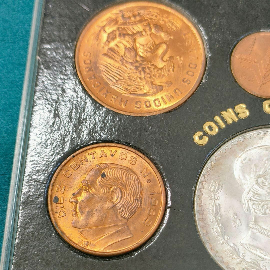 匿名配送 メキシコ １ペソ 銀貨 セット コイン 海外 古銭 1962 coin エンタメ/ホビーの美術品/アンティーク(貨幣)の商品写真