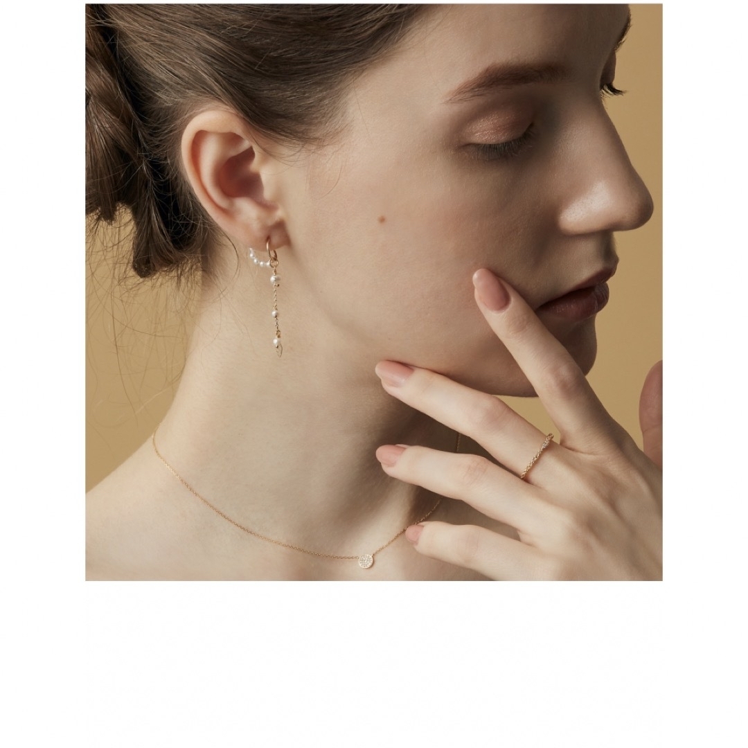 MTさま アガット agate ピアス k10 フープパールピアス 淡水パール