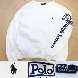 ラルフローレン(Ralph Lauren)の90s ラルフローレン スウェット L 白 Ralph Lauren トレーナー(スウェット)