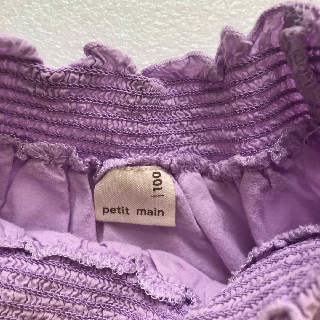 petit main(プティマイン)のプティマイン✳︎半袖ブラウス✳︎100㎝ キッズ/ベビー/マタニティのキッズ服女の子用(90cm~)(ブラウス)の商品写真