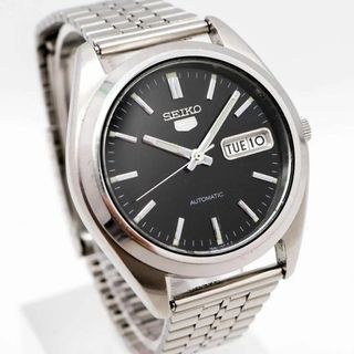 セイコー(SEIKO)の《人気》SEIKO 5 腕時計 ホワイト デイデイト 自動巻き スケルトン(腕時計(アナログ))